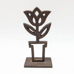 Tim Coffey for DEMDACO brown metal floral Friends Are Flowers accent decor